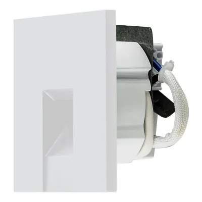 EVN LED Wandeinbauleuchte W240102 | 1,5W | 3000K | 70lm | IP20 | Aluminium weiß | Einbaudurchmesser 60mm