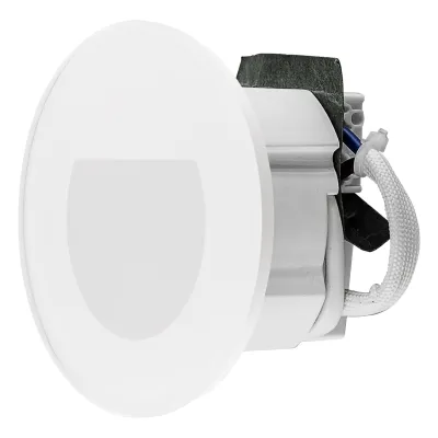 EVN LED Wandeinbauleuchte W800102 | 1,5W | 3000K warmweiß | rund Ø78mm | Glas opal | IP20 | Orientierungsleuchte | weiß