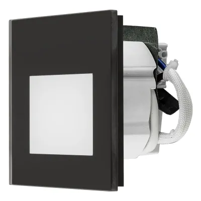 EVN LED-Wandeinbauleuchte W840902 | Orientierungsleuchte | 1,5W 3000K 35lm | IP20 | 78x78mm | Aluminium | schwarz