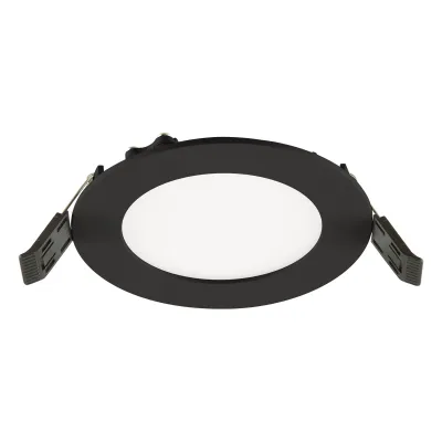 EVN LED Einbaupanel LTR120925 | rund | 7W | 3000-4000K | 658lm | IP54 | flach 24mm | Aluminium schwarz