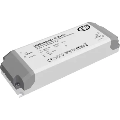 EVN LED-Netzgerät SLD2450 | 15-50W | 24V DC | dimmbar Phasenan-/abschnitt | IP20 | Kunststoff | 184x61x32mm | grau