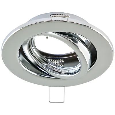 EVN Einbaustrahler 517011 | 50W GX5.3 | schwenkbar rund | 12V IP20 | Stahl Chrom | Ø105mm Einbauleuchte