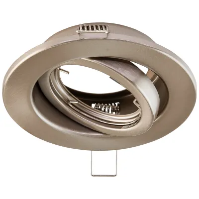 EVN Einbaustrahler 517013 | GX5,3 | 50W | schwenkbar | rund | 12V | IP20 | Stahl | Einbauleuchte Decke | chrom satiniert