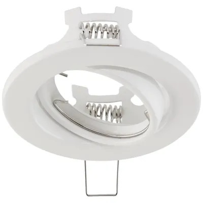 EVN Einbauleuchte 751001 | Halogen GX5.3 12V 50W | schwenkbar rund | IP20 | Ø89mm | Einbautiefe 50mm | Stahl weiß