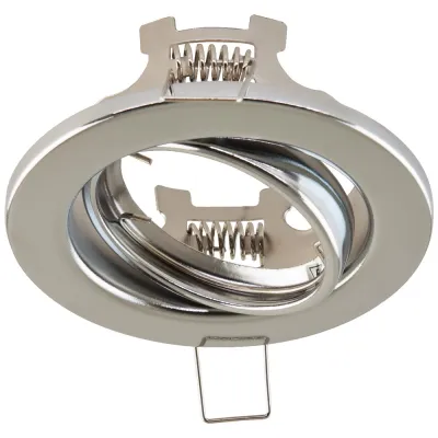 EVN Lichttechnik Einbaustrahler 751011 | Halogen 50W GX5.3 | rund schwenkbar | 12V | Ø 89mm | Einbautiefe 50mm | Chrom