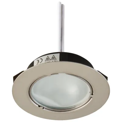 EVN Möbeleinbauleuchte 080010 | G4 Fassung | 12V | 20W | rund | Edelstahloptik | Ø60mm | IP20 | ohne Leuchtmittel