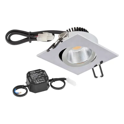 EVN P-LED Deckeneinbauleuchte 3000K 230V quad.chr PC24N61102