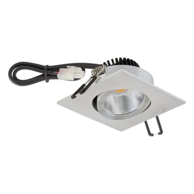 EVN LED Einbaustrahler | 6W | 3000K warmweiß | 620lm | schwenkbar | quadratisch | Aluminium | 68mm