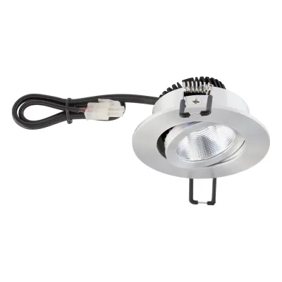 EVN LED-Einbaustrahler | 6W | 3000K warmweiß | 620lm | schwenkbar | rund | Aluminium poliert | Ø68mm | IP20