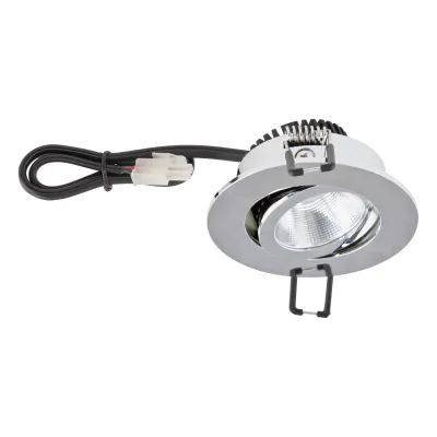 EVN Lichttechnik LED-Einbaustrahler PC20061102 | 6W | 3000K warmweiß | 620lm | schwenkbar | rund | Ø68mm | IP20 | Chrom