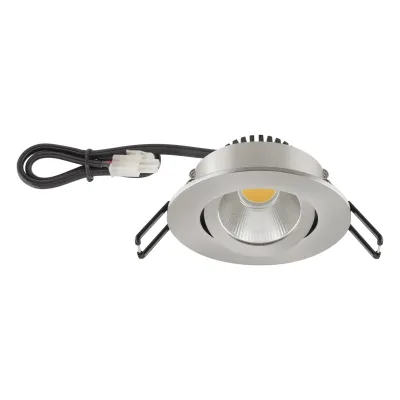 EVN LED-Einbaustrahler PC20061302 | 6W | 3000K warmweiß | 620lm | schwenkbar | rund | Edelstahloptik | Ø68mm