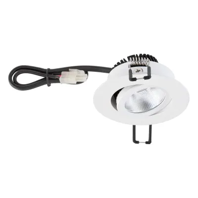 EVN LED Einbaustrahler | 6W | 3000K | 620lm | schwenkbar | rund Ø83mm | Alu matt | IP20 | CRI90 | weiß