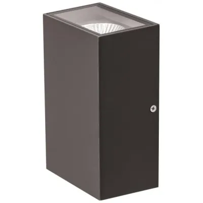 EVN LED Wandleuchte C54152502RE | 2-flammig | 12W | 912lm | 3000K warmweiß | IP54 | Aluminium anthrazit | Innen/Außen