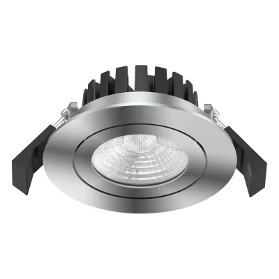 EVN LED Einbaustrahler P65081302 | Downlight schwenkbar dimmbar | 8W 3000K 869lm | IP65 Feuchtraum | Edelstahl