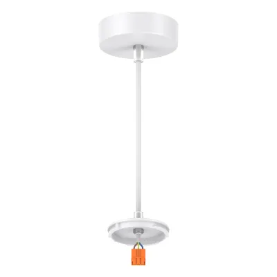 EVN Seilabhängung CAPE3501 | Baldachin für Leuchten CA350125, CA350925 | textilummanteltes Kabel 150cm | Ø105mm | weiß