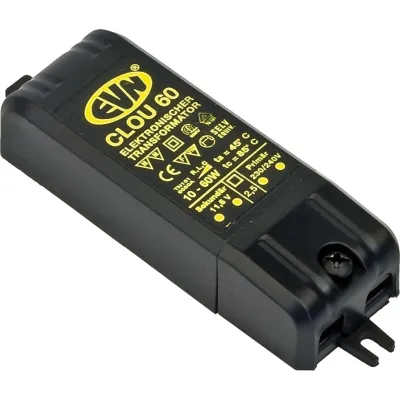 EVN Elektronischer Trafo CLOU 60 | 10-60W | 12V AC | dimmbar | Sicherheitstrafo | Kurzschluss- & Überlastschutz | IP20