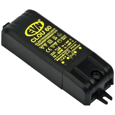 EVN Elektronischer Trafo CLOU 60 | 10-60W | 12V AC | dimmbar | Sicherheitstrafo | Kurzschluss- & Überlastschutz | IP20