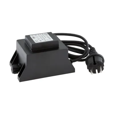 EVN Trafo ABT105 | 12V AC Transformator 105W | IP44 spritzwassergeschützt | 2m Kabel | Kunststoffgehäuse | Außenbereich