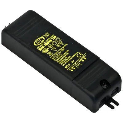 EVN Transformator Mini Joker 105 | elektronischer Trafo 20-105W 12V | dimmbar | IP20 | kurzschlusssicher | schwarz
