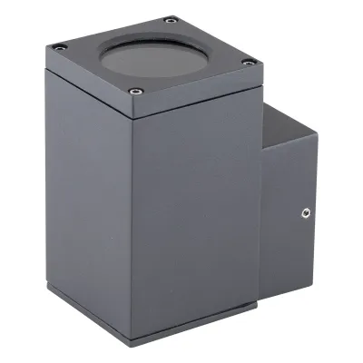 EVN Wandanbauleuchte 484016N | Außenleuchte GU10 IP54 | Up/Downlight | Aluminium anthrazit | 11W 