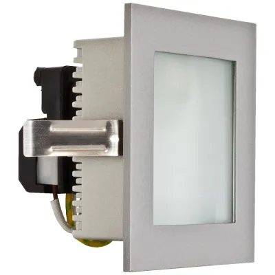 EVN Wandeinbauleuchte 239514 | 25W Orientierungsleuchte G9 | Aluminium IP20 | mattes Glas | 90x90x68mm