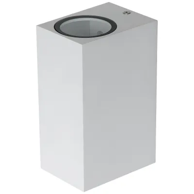 EVN Wandleuchte GU10 637301 2flg. quadratisch weiß IP44 EVN Wandleuchte GU10 637