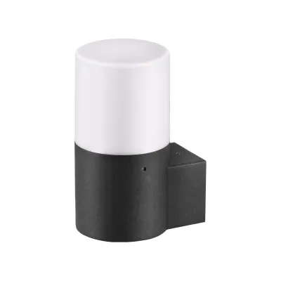 EVN Wandleuchte WRM172715 | LED geeignet E27 | IP44 | anthrazit | Aluminiumgehäuse | außen & innen | rund | 13W max.