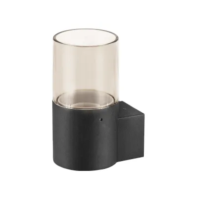 EVN Wandleuchte WRS172715 | LED geeignet E27 | Wandanbauleuchte IP44 | Aluminium Druckguss | anthrazit | außen & innen