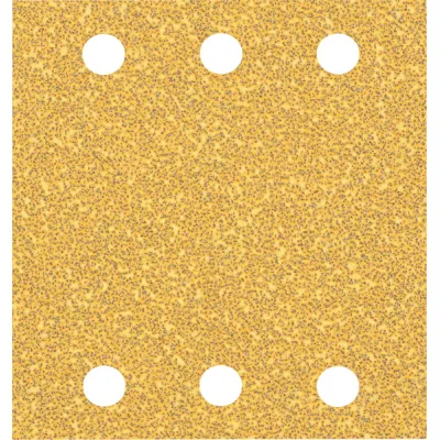 Bosch Schleifpapier EXPERT C470 2608900890 | Dreieck | K40 | 115x107mm | 10 Stk | Klett | 6 Löcher | Holz & Farbe | Gelb