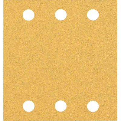 Bosch Schleifpapier 2608900892 | Expert C470 | Schwingschleifer | 115x107 mm | K80 | 6 Löcher | Klett | 10 Stück | Gelb