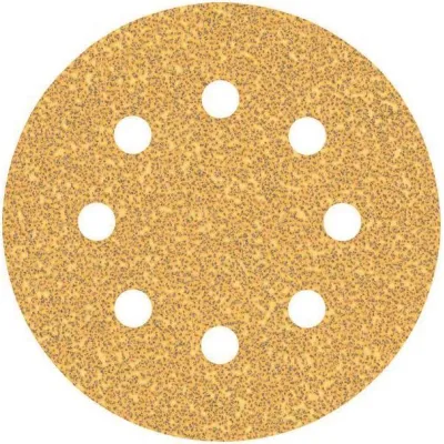 Bosch Schleifpapier Scheibe C470 2608900794 | K40 mittel | Ø115 mm | Klett | Staubabsaugung | 5 Stück | Holz & Farbe