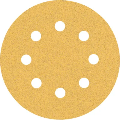 Bosch Schleifpapier Scheibe C470 2608900796 | 115 mm Ø | K80 mittelkorn | 5 Stück | für Holz & Farbe | Klett, Lochung