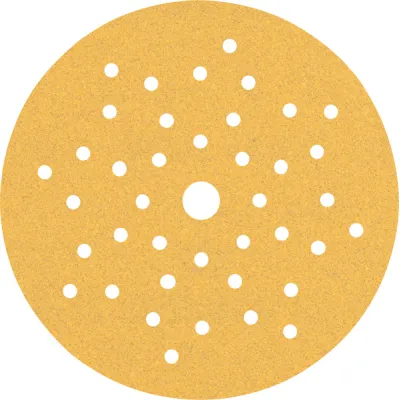 Bosch Schleifpapier 2608901095 | EXPERT C470 | Ø125mm | K100 | Mehrloch | Klett | 5 Stück | für Holz & Farbe | Gelb