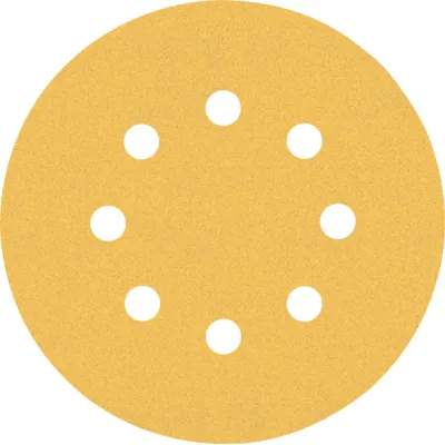 Bosch Schleifpapier Scheibe C470 125 mm | K120 | 5 Stück | Klett | Lochung | für Holz & Farbe | Exzenterschleifer