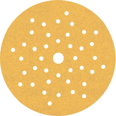 Bosch Schleifpapier Scheibe 2608901129 C470 | Ø125mm | K150 fein | Mehrloch | Klett | für Holz & Farbe | 50 Stück | gelb