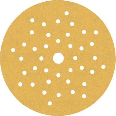 Bosch Schleifpapier Scheibe 125 mm | K180 fein | Mehrloch | Klett | Exzenterschleifer | 50 Stück | gelb