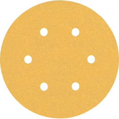 Bosch Schleifpapier Scheibe 2608900816 | EXPERT C470 K100 | Ø150 mm | 6 Loch Klett | für Holz & Farbe | 5 Stück | Gelb