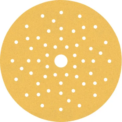 Bosch Schleifpapier EXPERT C470 2608901139 | Ø150mm | K120 | Mehrloch | Klett | für Holz & Farbe | 50 Stück | Gelb