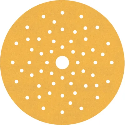 Bosch Schleifpapier Scheibe 2608901142 EXPERT C470 | Ø150 mm | K220 | Mehrloch | Klett | Holz & Farbe | 50 Stk | Gelb