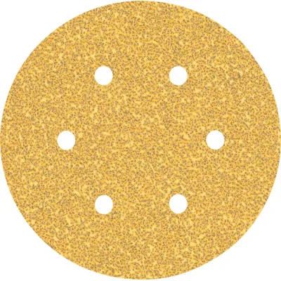 Bosch Schleifblatt C470 2608900917 | Schleifpapier für Exzenterschleifer | 150 mm Ø | K40 | 6 Löcher | 50 Stück | gelb
