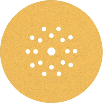 Bosch Schleifpapier Scheibe 2608901149 C470 | Ø 225 mm | K100 | 25 Stück | für Holz & Farbe | 19 Löcher | Klett | Gelb