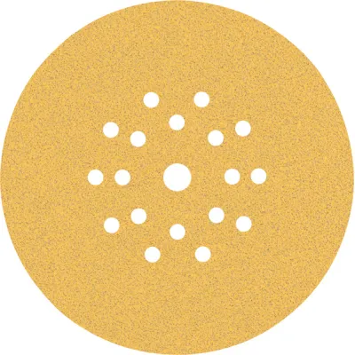 Bosch Schleifpapier Scheibe 225 mm | EXPERT C470 K80 | 19 Loch | Klett | für Trockenbauschleifer Holz Farbe | gelb