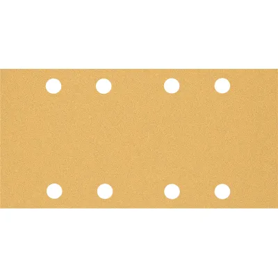 Bosch Schleifpapier EXPERT C470 2608900937 | K80 | 93x186 mm | 8 Löcher | Klett | für Holz & Farbe | 50 Stück | Gelb