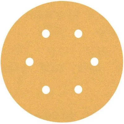 Bosch Schleifpapier-Set 2608900822 C470 | Ø150mm | K60/120/240 | 6-tlg. | Klett | 6 Löcher | Holz & Farbe