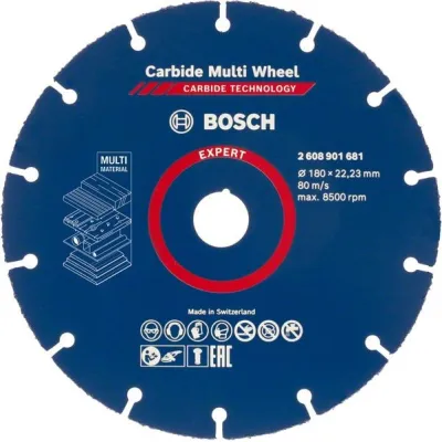 Bosch Trennscheibe 2608901681 | EXPERT Carbide Multi Wheel | Metall & Holz | Ø 180 mm | Bohrung 22,23 mm