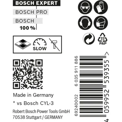 Bosch Bohrer CYL-9 Multi Construction 7 mm | 10 Stück | Holz, Stein, Beton, Metall | 60 mm Schnittlänge | 100 mm Länge