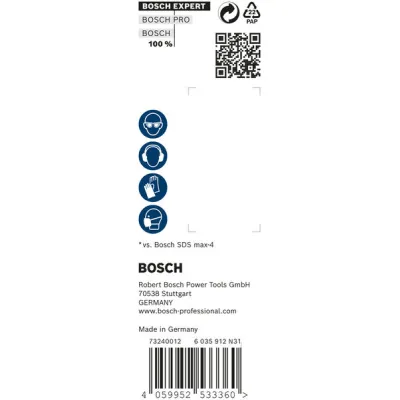 Bosch Hammerbohrer SDS-max-8X 2608900262 | 16x400x540mm | 5 Stück | Vollhartmetallkopf | Beton & Stahlbeton | Profi