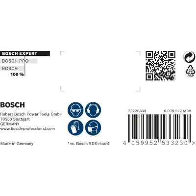 Bosch Hammerbohrer SDS-max-8X 2608900249 | 28 mm x 600/720 mm | Vollhartmetallkopf | Beton & Stahlbeton | Profiqualität