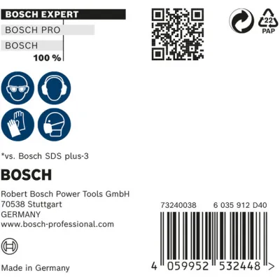 Bosch Professional Hammerbohrer EXPERT SDS plus-7X 10 mm | 150/215 mm | 4-Schneider | Hartmetall | 10 Stück