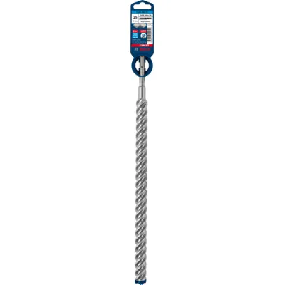 Bosch Hammerbohrer SDS-plus-7X 2608900151 | 25 mm x 400/450 mm | Vollhartmetallkopf | Beton & Stahlbeton | 4-Schneider